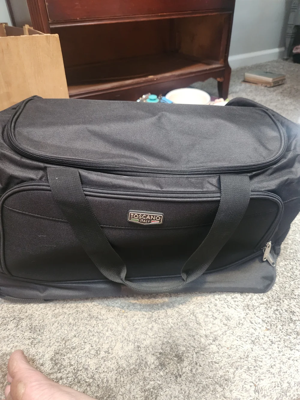 Toscano Italy Black Men's Travel Duffel Bag